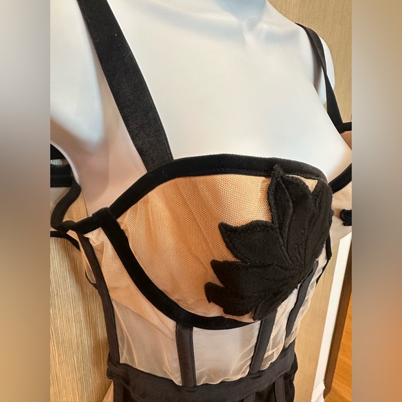 NWT VICTORIA"S SECRET Velvet appliqué teddy bodysuit - Picture 13 of 13